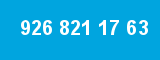 926 821 17 63 926 821 17 63